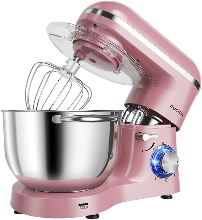 Aucma Kitchen Stand Mixer Pink